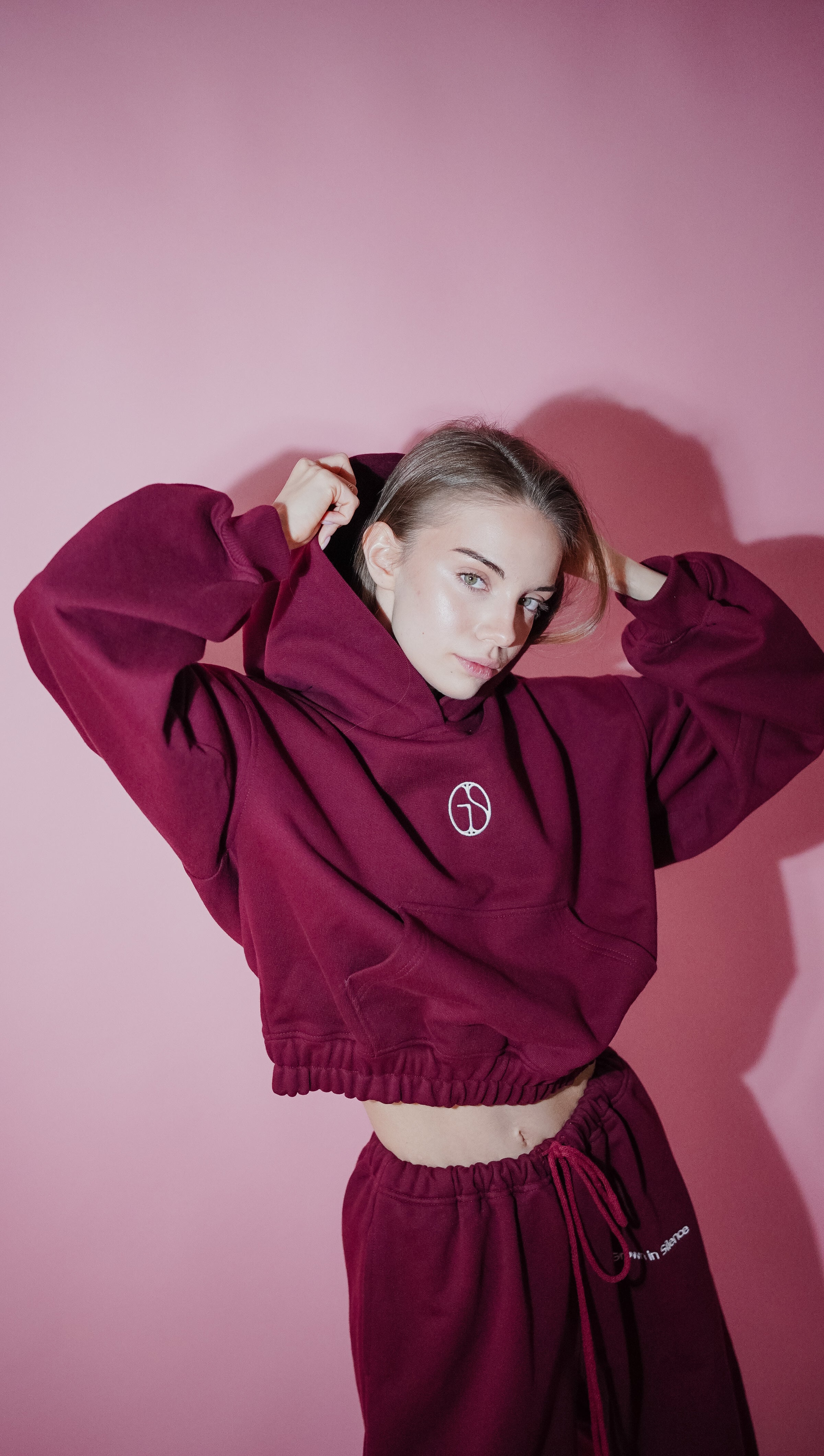 Mini Hoodie in Ruby Wine