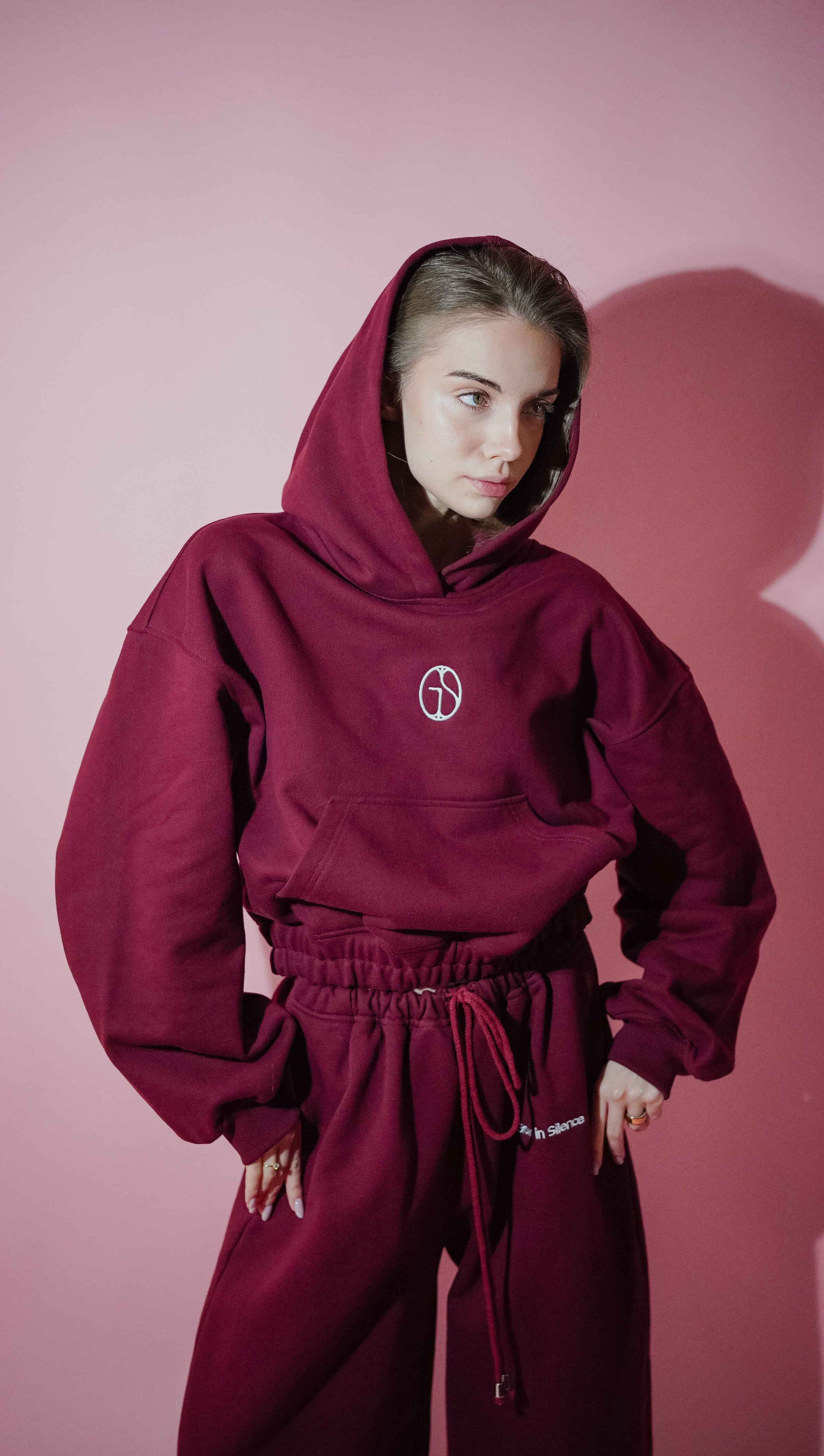 Mini Hoodie in Ruby Wine