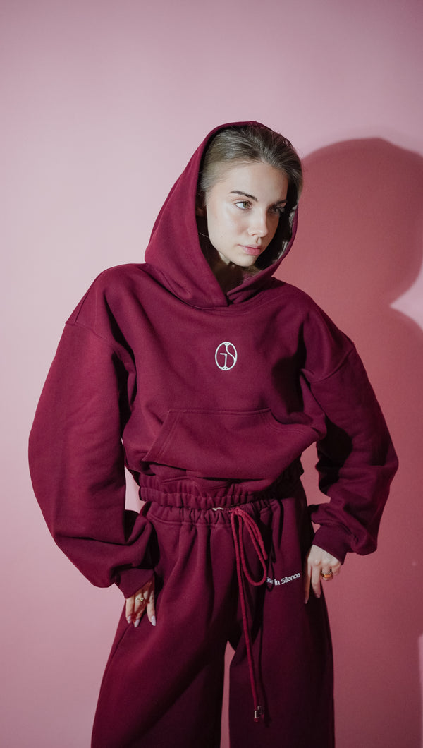 Mini Hoodie in Ruby Wine
