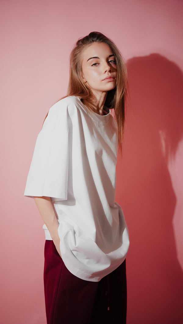 Oversized UNISEX Tee in RAW WHITE (One Size)