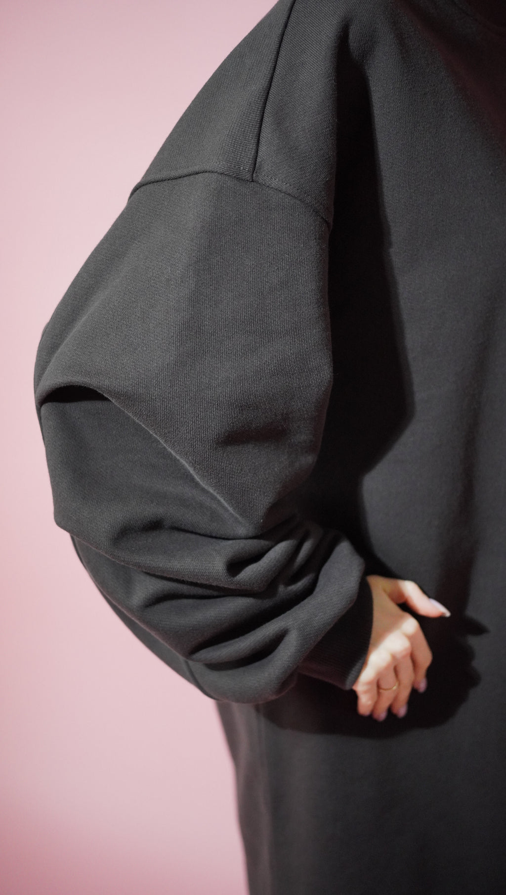 Oversize Sweatshirt Dress in DARK CHOCO