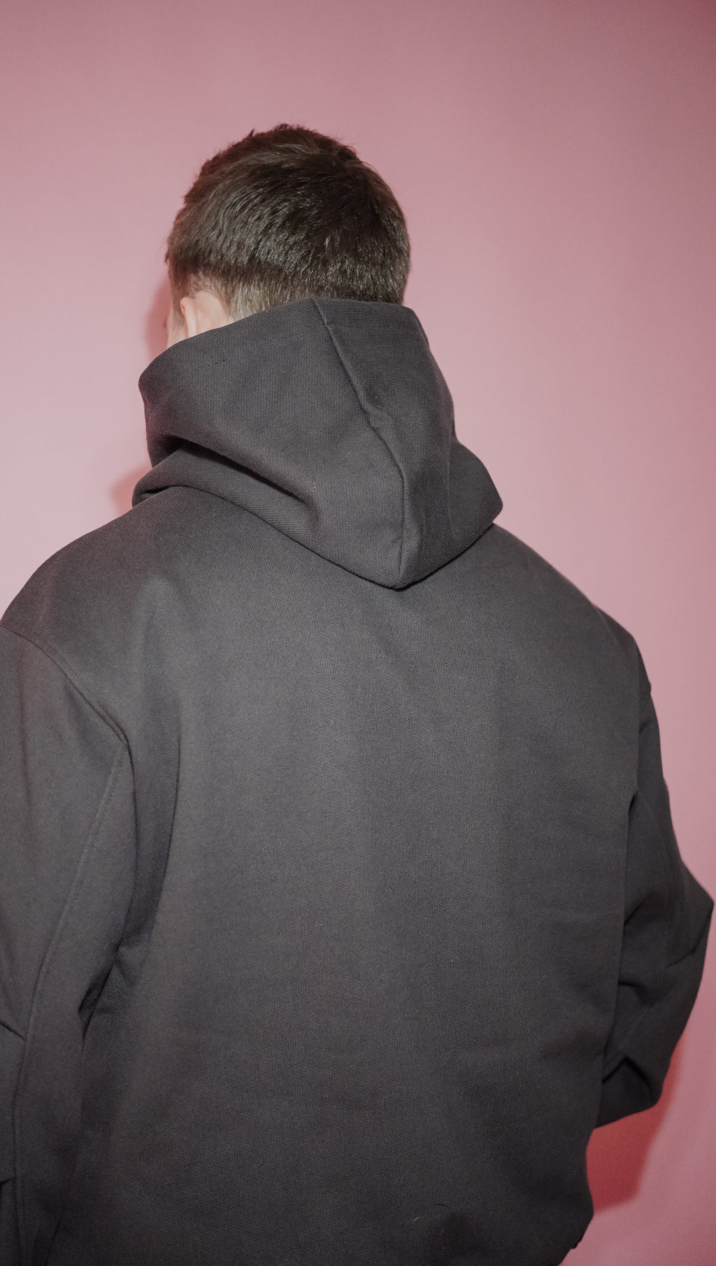 Oversized Barrel Sleeves Hoodie in DARK CHOCO