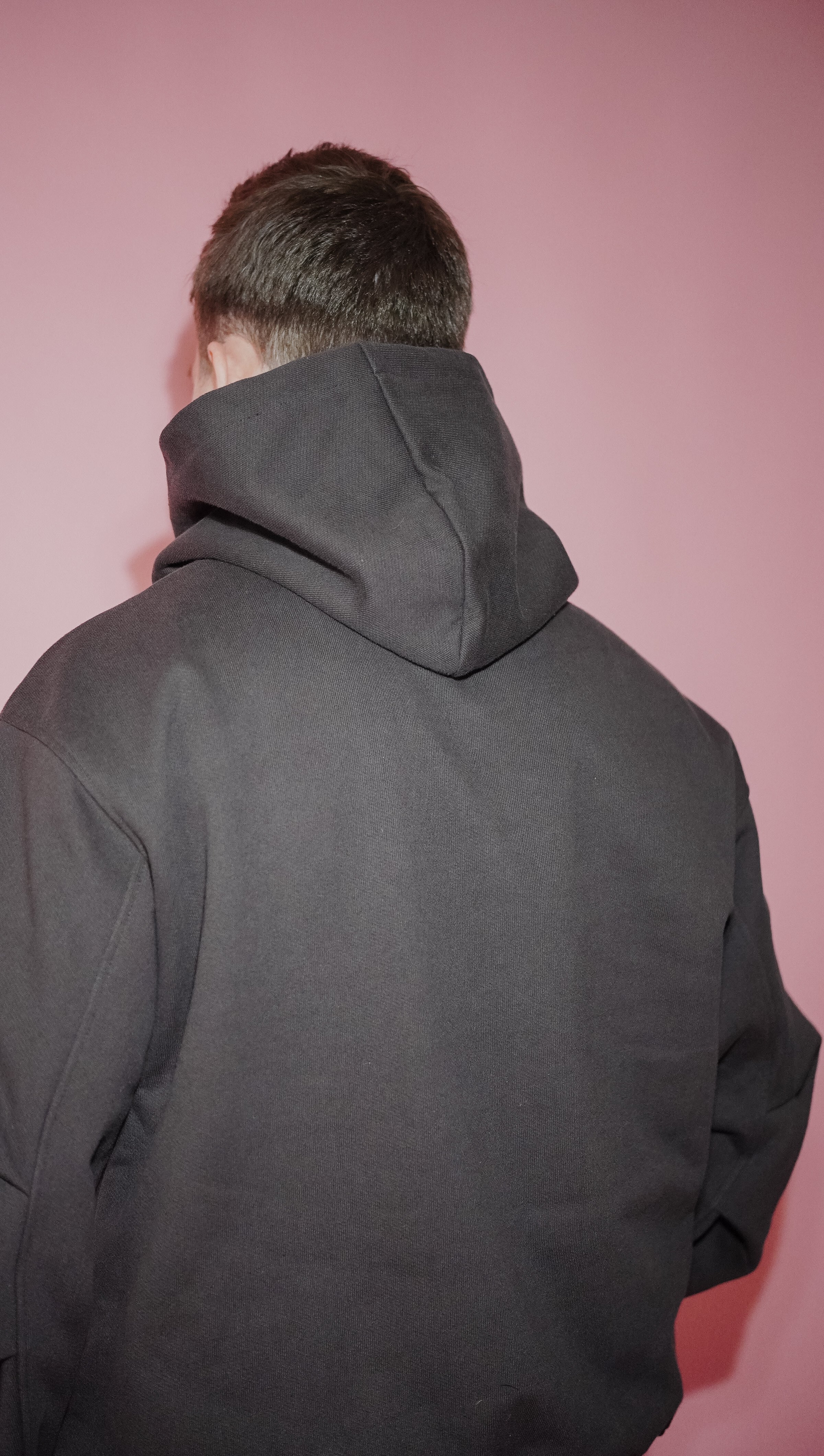 Oversized Barrel Sleeves Hoodie in DARK CHOCO