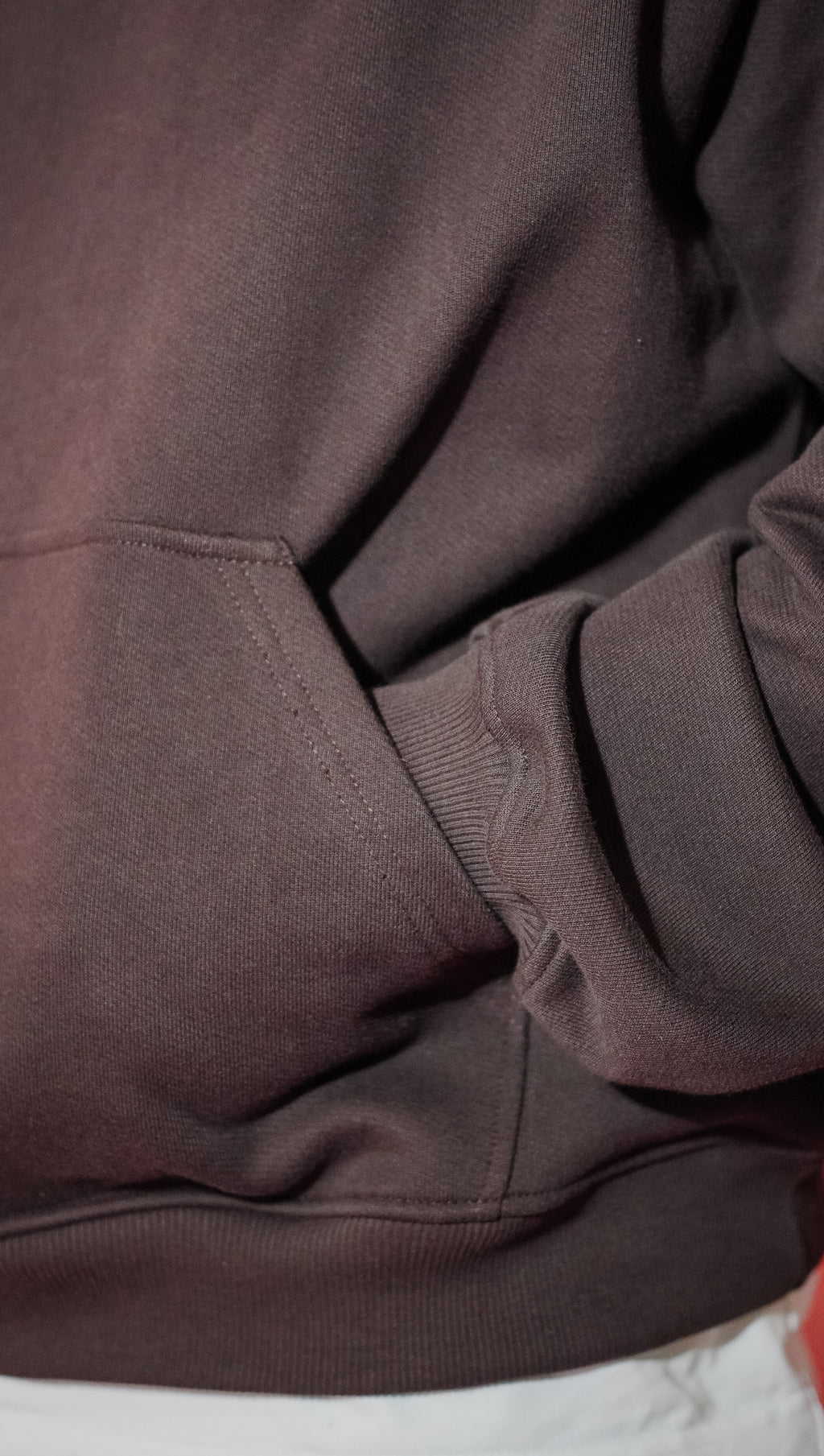 Oversized Barrel Sleeves Hoodie in DARK CHOCO