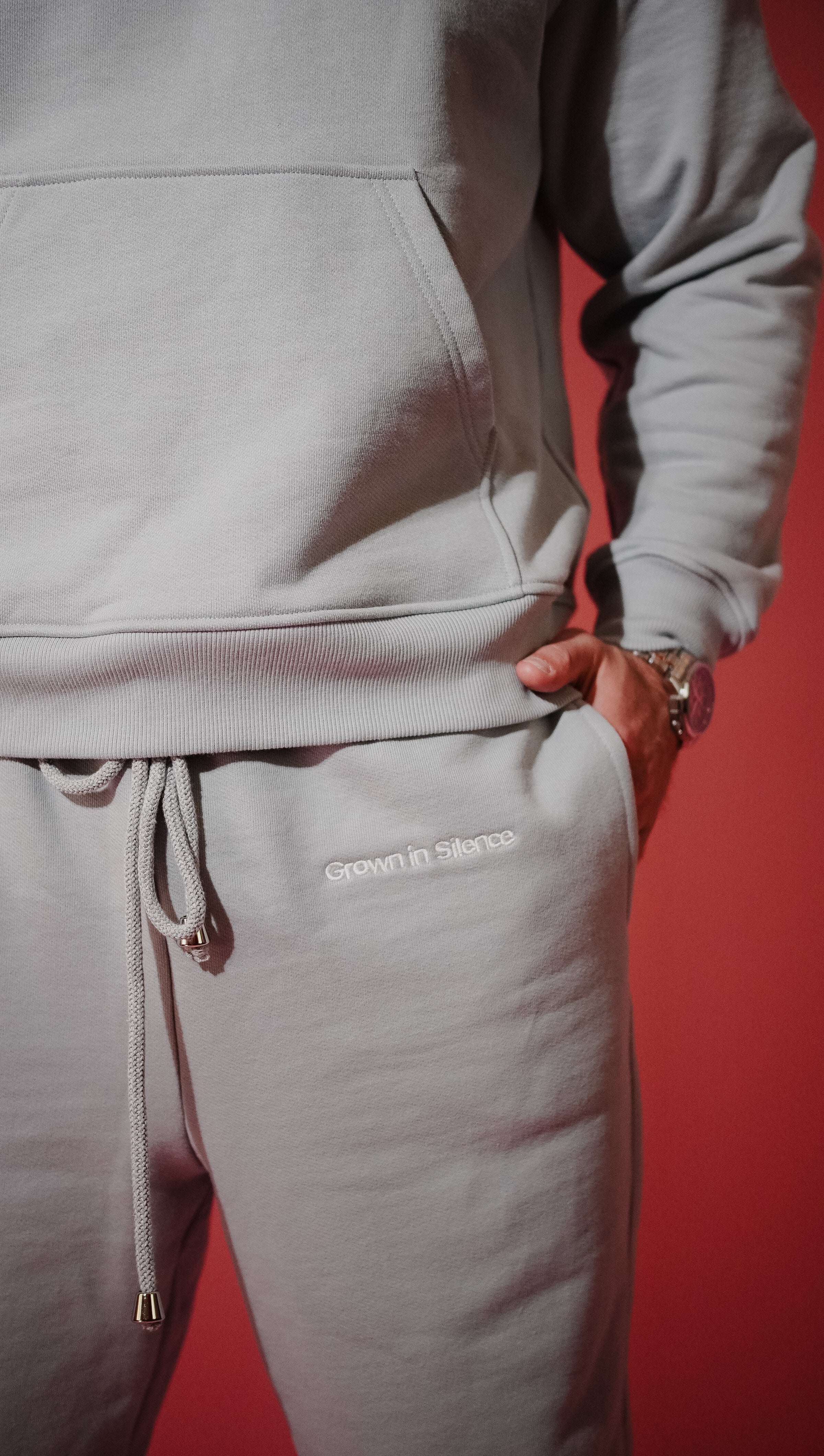 Relaxed Joggers in Cloud METALLIC