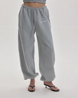 Barrel Joggers in Cloud Metallic