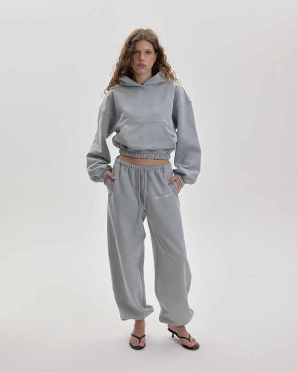 Mini Hoodie in Cloud Metallic