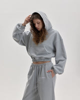 Mini Hoodie in Cloud Metallic
