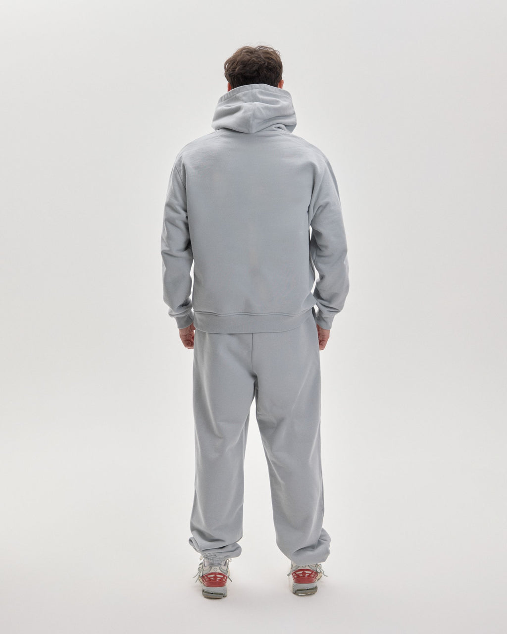 Grown In Silence relaxed joggers in Cloud Metallic, back view